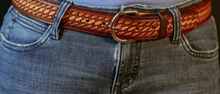 Basket weave, brown, leather belt, kids, adults, handmade, name belt, with removable utility buckle